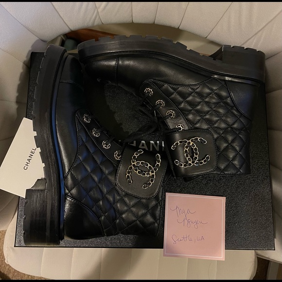 SOLD Chanel Brave Boot - Black CC size 38 - Picture 2 of 14